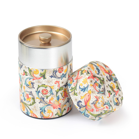 Washi Tea Tin (florentine garden)