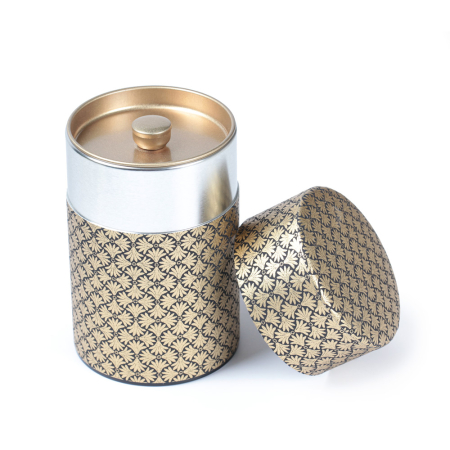 Washi Tea Tin (golden lily)